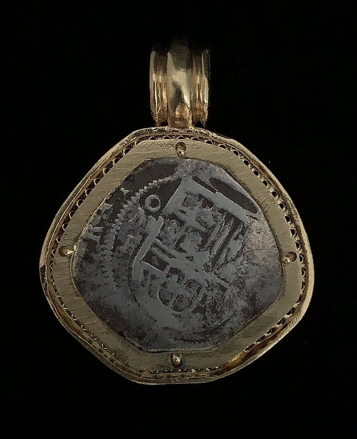 Mexico City Coin with Pave Set Emeralds