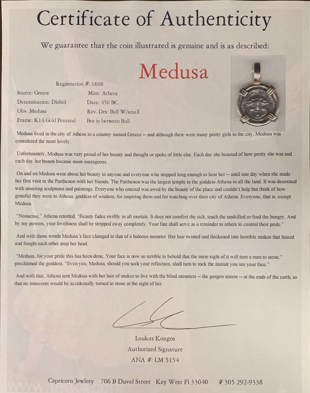 Medusa Pendant