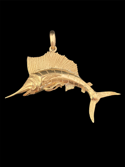 Gold Sailfish Pendant