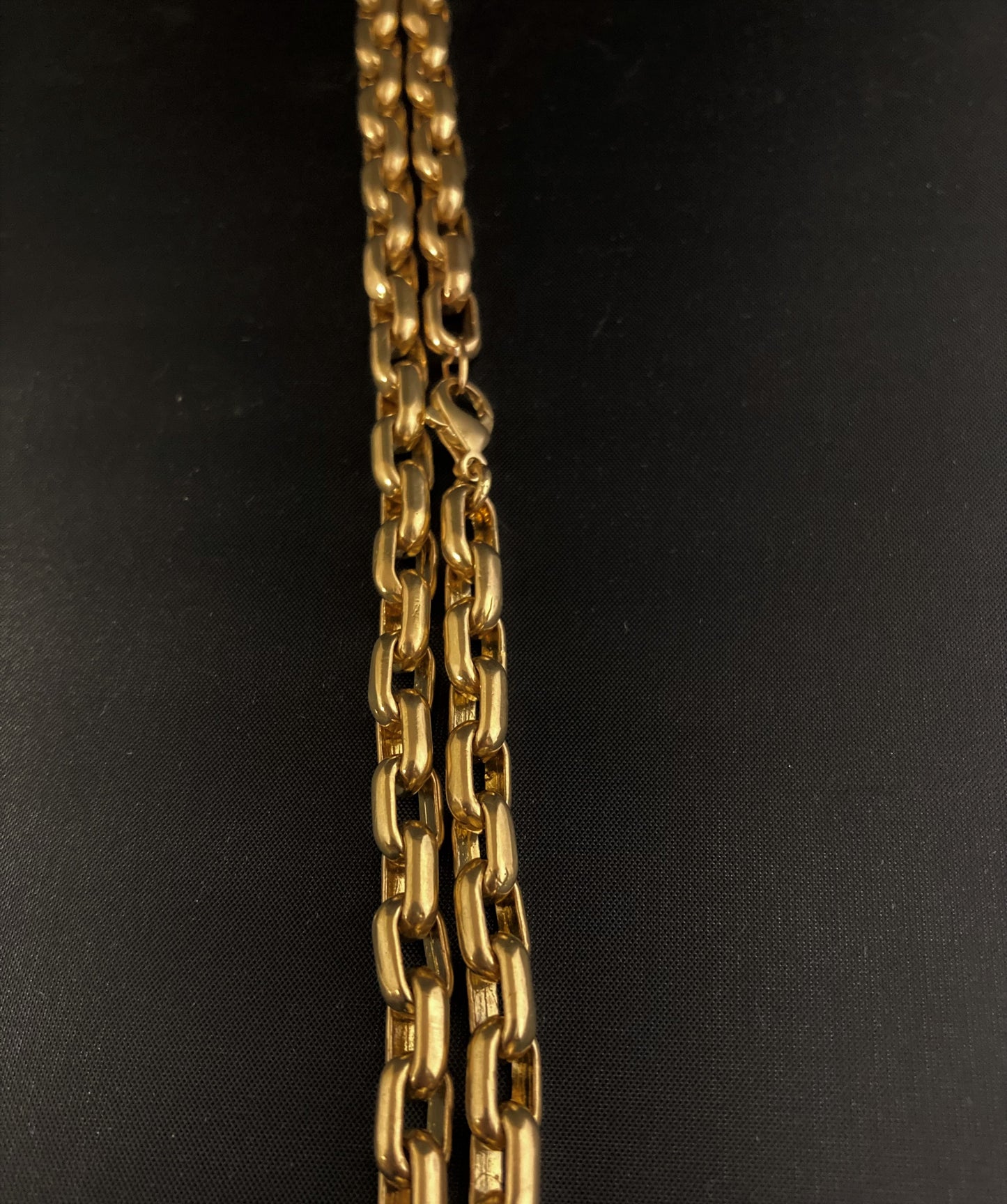 14K Gold Elongated Rectangle Link Chain 7mm