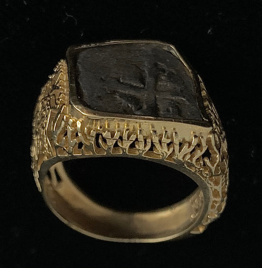 Mexico City Coin in Coral Reef Ring