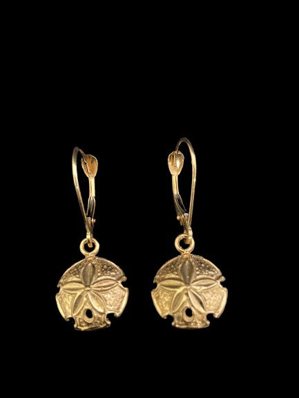 Gold Sand Dollar Earrings