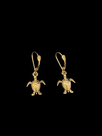 Gold Turtle Earrings