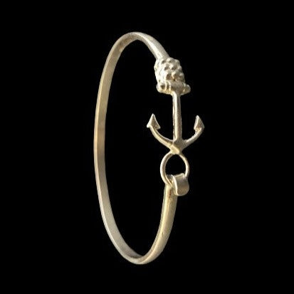 Silver Anchor Bangle